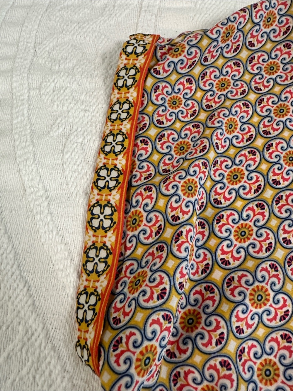 Max Studio Multi-Color Geometric Wrap-Style Blouse - Picture 3 of 5